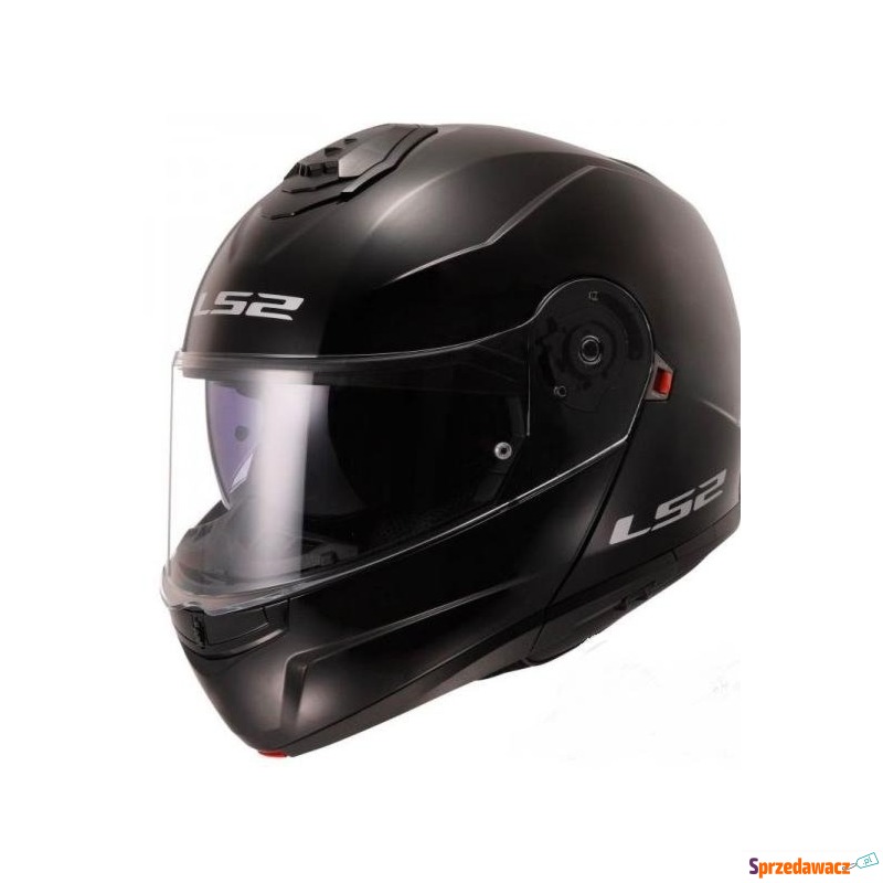 LS2 KASK SZCZĘKOWY FF908 STROBE II SOLID BLACK - Kaski motocyklowe - Łapy