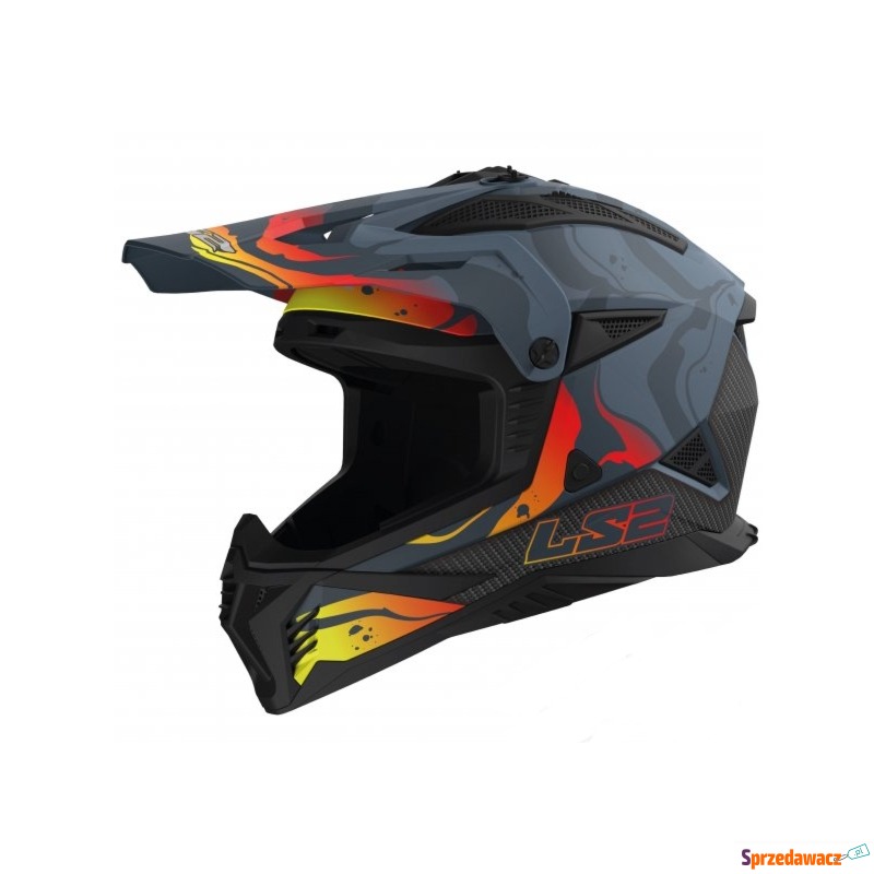 LS2 KASK  MX708 FAST II WASH MATT DARK GREY-06 - Kaski motocyklowe - Warszawa