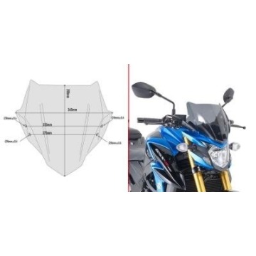GIVI A3113 SZYBA DYMIONA 28 x 36,5 cm SUZUKI GSX S750