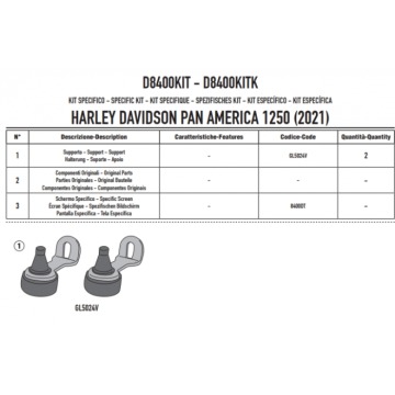 GIVI MOCOWANIE DO SZYBY 8400DT