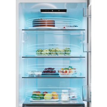 Lodówka Candy ECN2CQTEB186 Refrigerator, E, Freestanding, Combi, Height 185cm, Fridge net 235 L, Fre