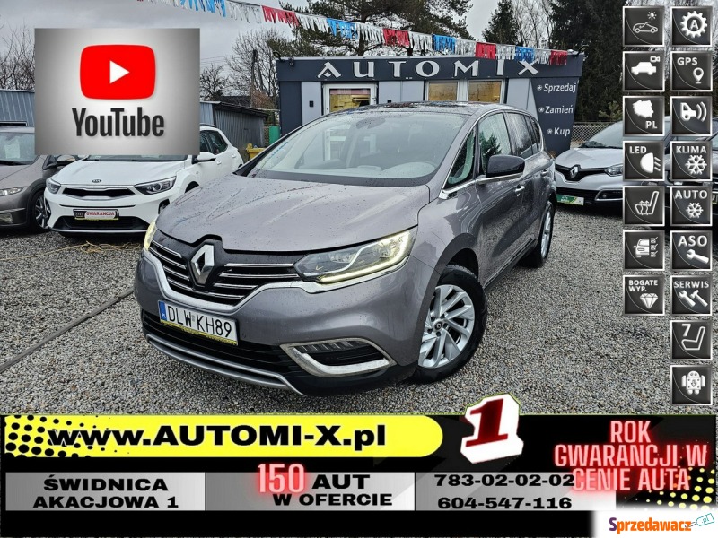 Renault Espace  Minivan/Van 2015,  1.6 diesel, automat - Na sprzedaż za 36 900 zł - Świdnica