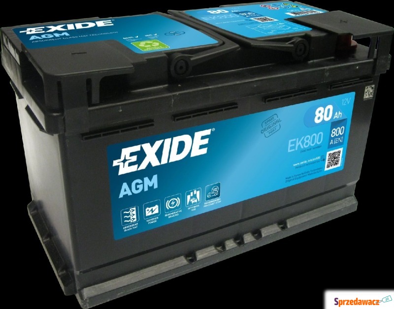 Akumulator 80Ah 800A Exide ek800...