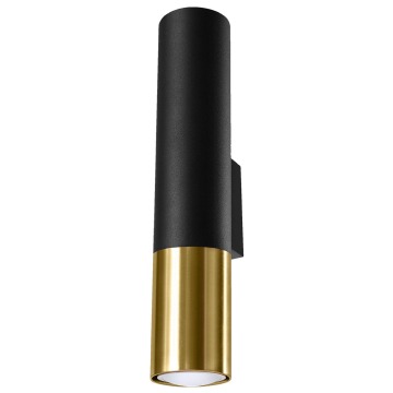SELSEY Kinkiet Obett 29x6 cm czarny/złoty - Genesis