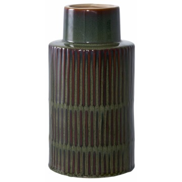 SELSEY Wazon Adolide 30 cm ceramiczny brązowo-zielony - Genesis