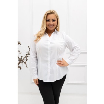 Klasyczna elegancka biała koszula Lucy PLUS SIZE XXL