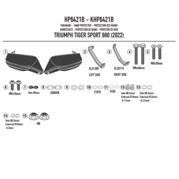 GIVI DODATKOWE HANDBARY TRIUMPH Tiger Sport 660 24