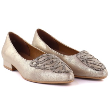 Półbuty damskie złote M.Daszyński SA201A-2