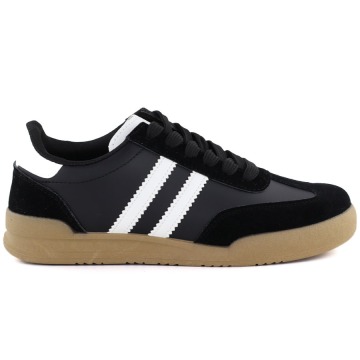 Półbuty sportowe damskie sneakersy czarne 0724-6