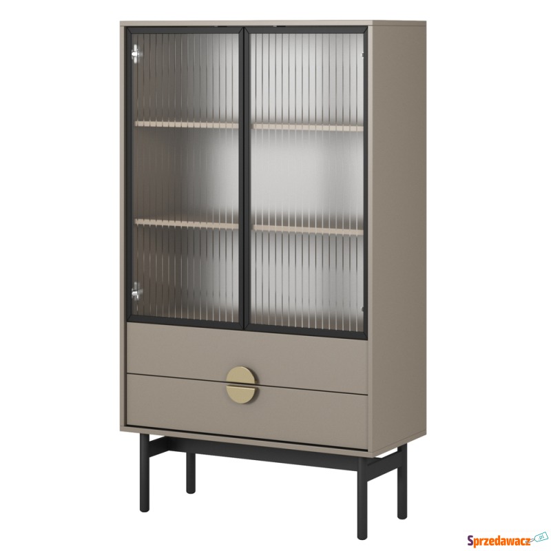 SELSEY Witryna niska Stoon 85 cm z trzema pół... - Witryny - Bytom