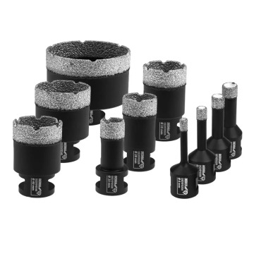 ZESTAW KORONEK DIAMENTOWYCH VB DEDRA DED1592SZ07 10SZT: 6,8,10,12,20,28,35,40,45,68MM
