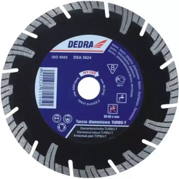 TARCZA DIAMENTOWA TURBO-T DO MATERIAŁÓW BUDOWLANYCH DEDRA H1199E-35 350MMX25,4MM