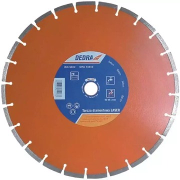 TARCZA DIAMENTOWA LASER DO BETONU, BETONU ZBROJONEGO DEDRA H1173 350MMX25,4MM