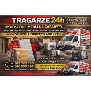 TRAGARZE 24h wnosimy-znosimy wszystko gabaryty mebele AGD art.budowlane