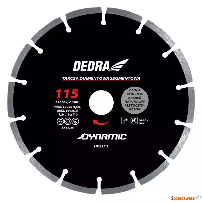 TARCZA DIAMENTOWA DO GLAZURY DEDRA HP2118E 30... - Piły tarczowe - Opalenica