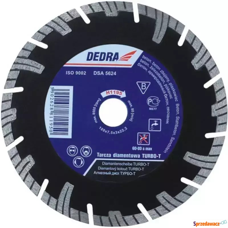 TARCZA DIAMENTOWA TURBO-T DO MATERIAŁÓW BUDOW... - Piły tarczowe - Opalenica