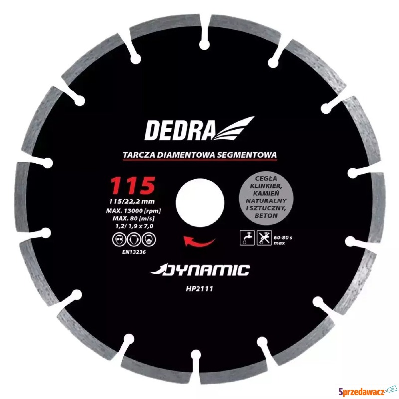 TARCZA DIAMENTOWA DO GLAZURY DEDRA HP2117E 25... - Piły tarczowe - Opalenica