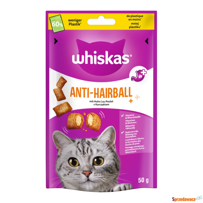 Whiskas Anti-Hairball - 6 x 50 g - Przysmaki dla kotów - Lublin