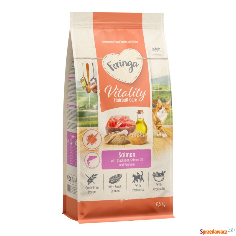 Feringa Vitality Hairball Care, łosoś - 6,5 kg - Karmy dla kotów - Szczecin