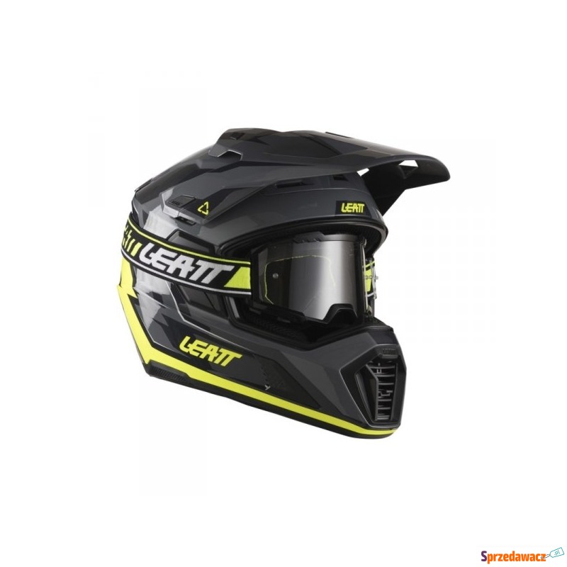 Kask motocyklowy z goglami Leatt Adv 7.5 Hi-Viz... - Kaski motocyklowe - Koszalin