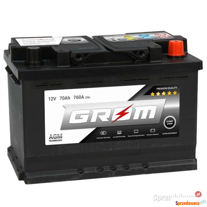 Akumulator 70Ah 760A Grom AGM...