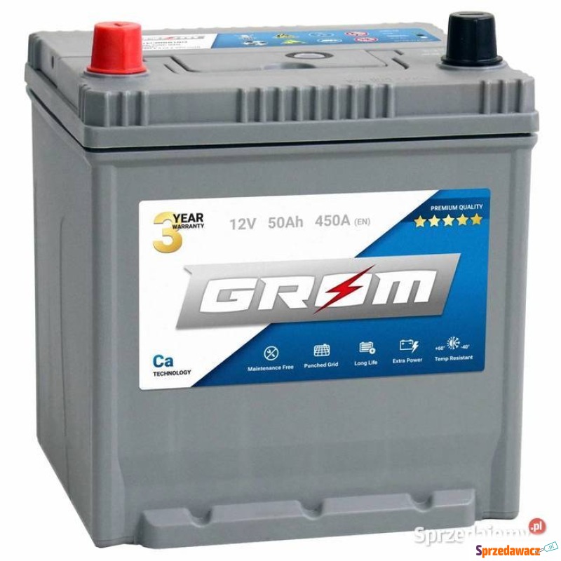 Akumulator 50Ah 450A Grom Premium...