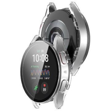 Etui ze szkłem do zegarka Bizon Case Watch Adamo do Galaxy Watch 7 40 mm, przezroczyste