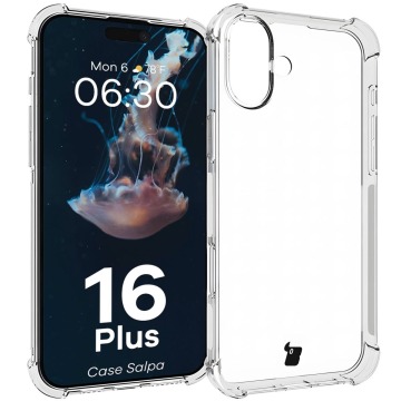 Elastyczne etui Bizon Case Salpa do iPhone 16 Plus, przezroczyste
