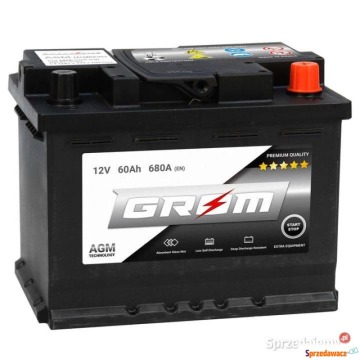 Akumulator 60Ah 680A AGM Grom Stop&Start - Akumulatory - Lubin - zdjęcie 1