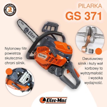 OLEO-MAC GS 371 13"/.325" PIŁA PILARKA PRZECI... - Piły, pilarki - Opalenica - zdjęcie 3