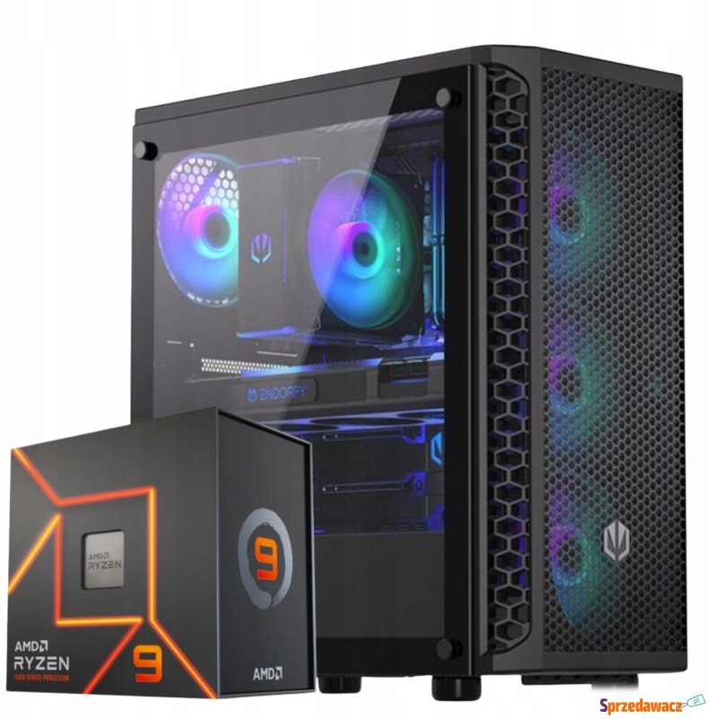 Komputer Komfig Gamingowy Ryzen 9 RTX 5060Ti 32GB... - Komputery stacjonarne - Gdynia