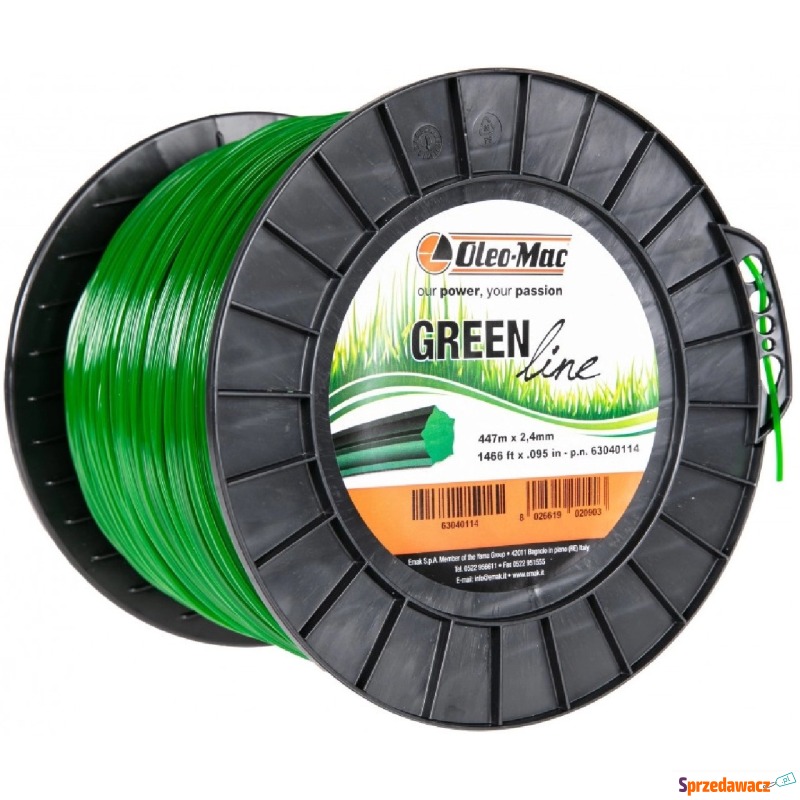 ŻYŁKA TNĄCA OLEO-MAC Green Line 2,4mm / 447 m.... - Kosy, podkaszarki - Opalenica