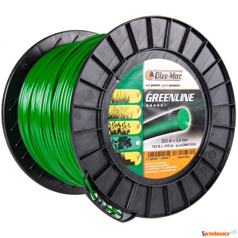 ŻYŁKA TNĄCA OLEO-MAC Green Line 3mm / 223 m. DO... - Kosy, podkaszarki - Opalenica