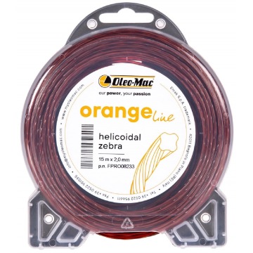 ŻYŁKA TNĄCA OLEO-MAC Orange line 2,4mm / 15 m. DO KOSY PROFIL SPIRALNY , SZPULA FPRO08234 - OFICJALN