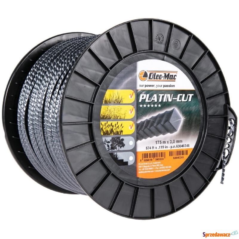 ŻYŁKA TNĄCA OLEO-MAC PLATIN-CUT 3mm / 175m. 2... - Kosy, podkaszarki - Opalenica
