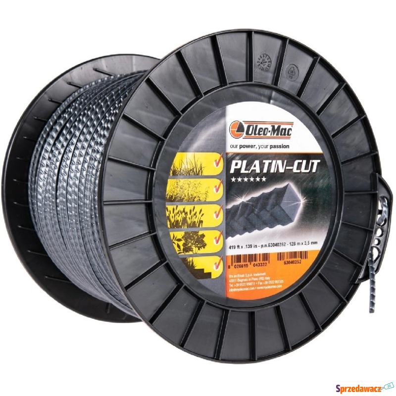 ŻYŁKA TNĄCA OLEO-MAC PLATIN-CUT 3.5 mm / 128m.... - Kosy, podkaszarki - Opalenica