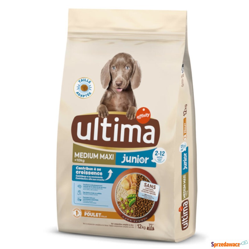 Ultima Medium / Maxi Junior, kurczak - 12 kg - Karmy dla psów - Inowrocław
