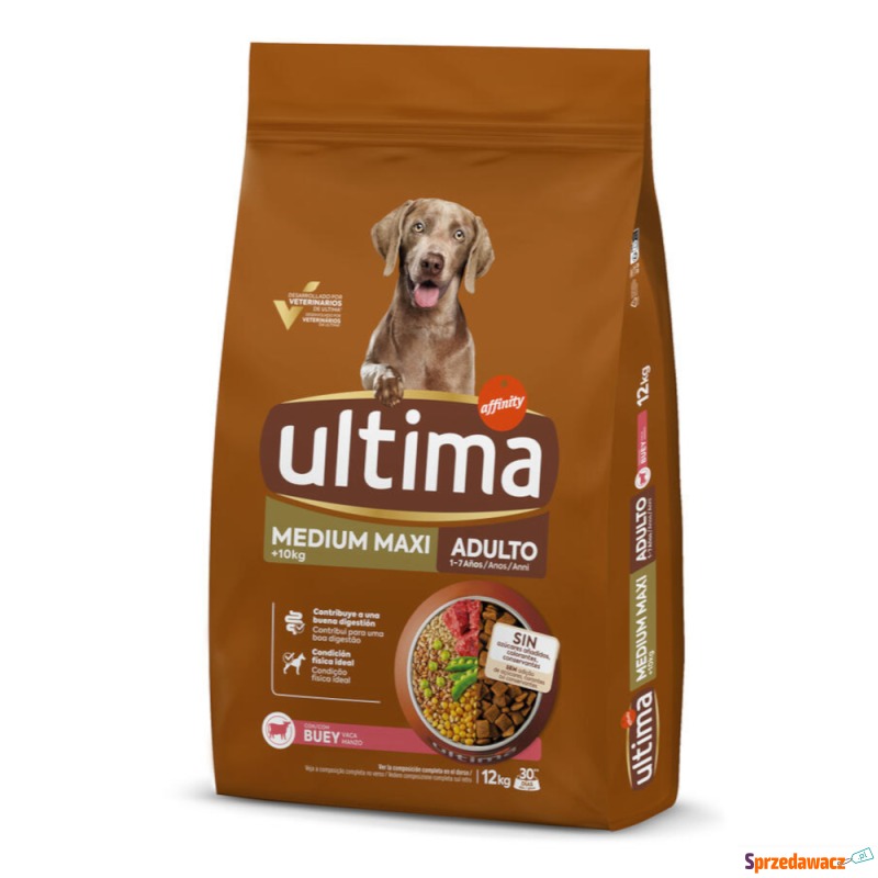 Ultima Medium / Maxi Adult, wołowina - 2 x 12... - Karmy dla psów - Sochaczew