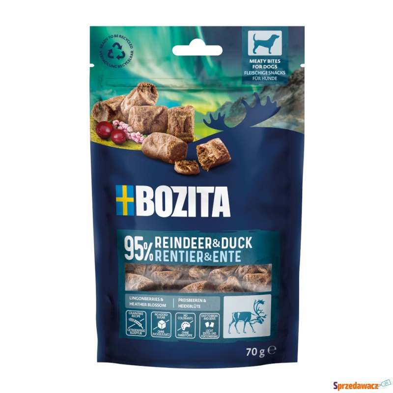 Bozita Meaty Bites - Renifer i kaczka, 70 g - Przysmaki dla psów - Chorzów