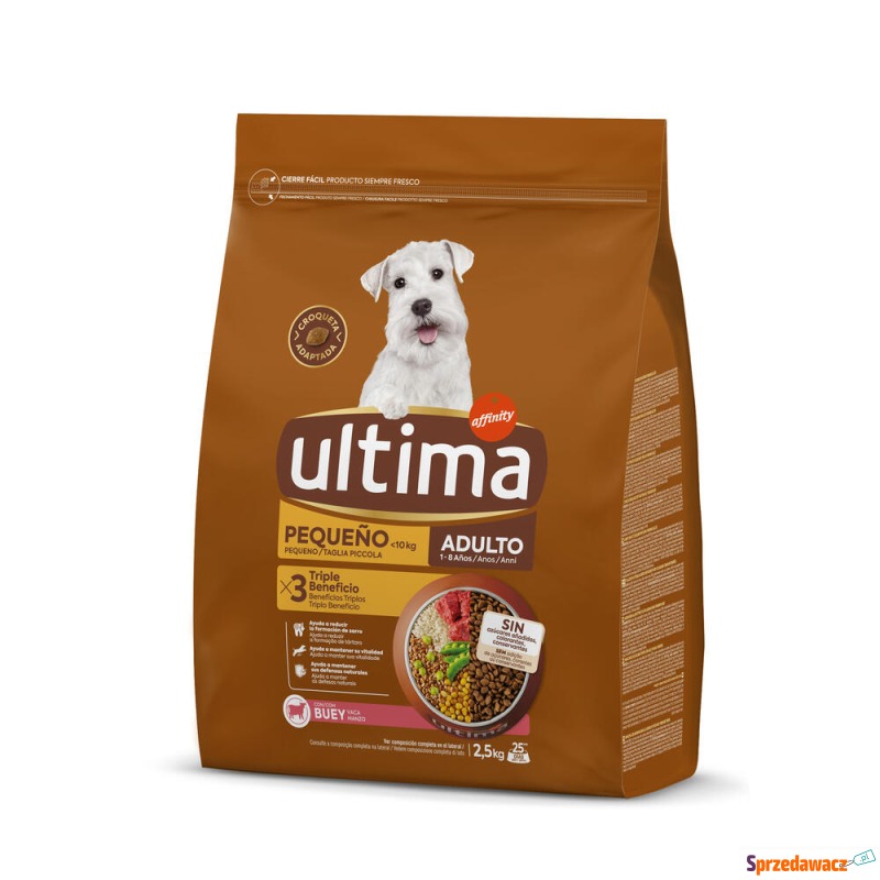 Ultima Dog Mini Adult, wołowina - 2 x 2,5 kg - Karmy dla psów - Płock