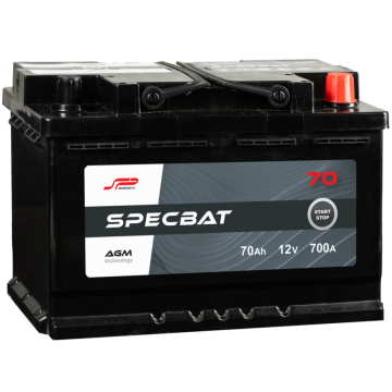 Akumulator Specbat 70Ah 700A AGM Start&Stop - Akumulatory - Piła - zdjęcie 1