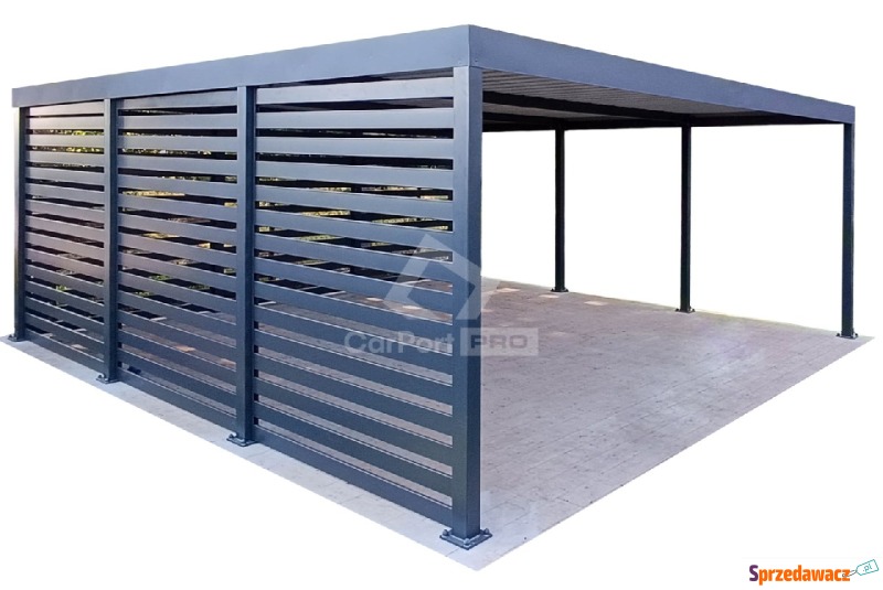 CarPort PREMIUM - wiata samochodowa 6x6 - antracyt... - Garaże i wiaty - Sieradz