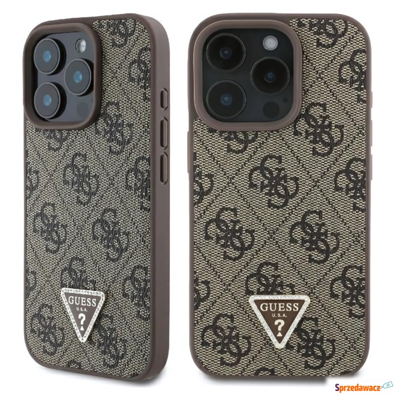Etui Guess Hardcase Leather 4G Triangle Strass... - Etui na smartfony - Koszalin