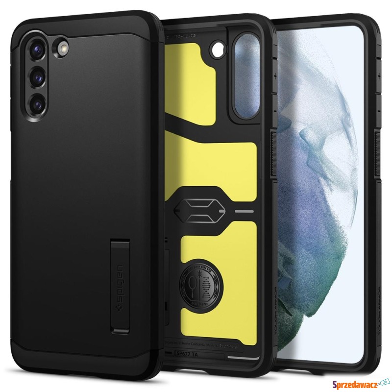 Etui Spigen Tough Armor Galaxy S21 5G, czarne - Etui na smartfony - Łomża