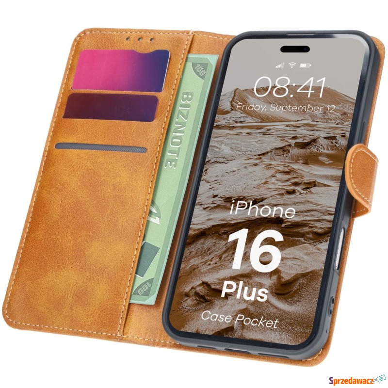 Etui z klapką Bizon Case Pocket do iPhone 16... - Etui na smartfony - Głogów