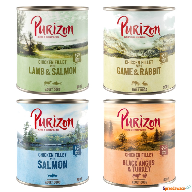 Purizon Original, 12 x 800 g  - Pakiet mieszany - Karmy dla psów - Toruń