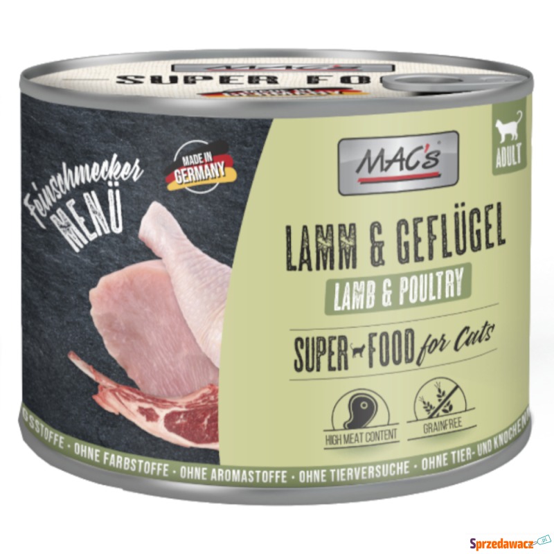 MAC´s Cat Feinschmecker, 6 x 200 g - Jagnięcina... - Karmy dla kotów - Zgierz