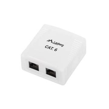 gniazdo natynkowe kat.6 2x RJ45 białe