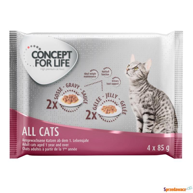 Pakiet próbny Concept for Life, 4 x 85 g - All... - Karmy dla kotów - Kutno