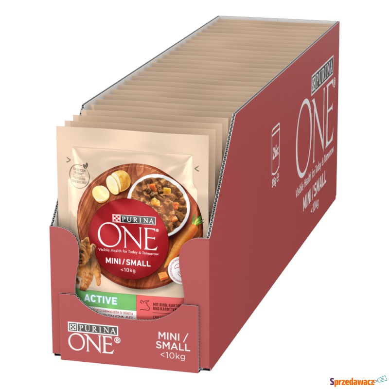 Purina ONE Mini Active, wołowina i marchew - 26... - Karmy dla psów - Przemyśl